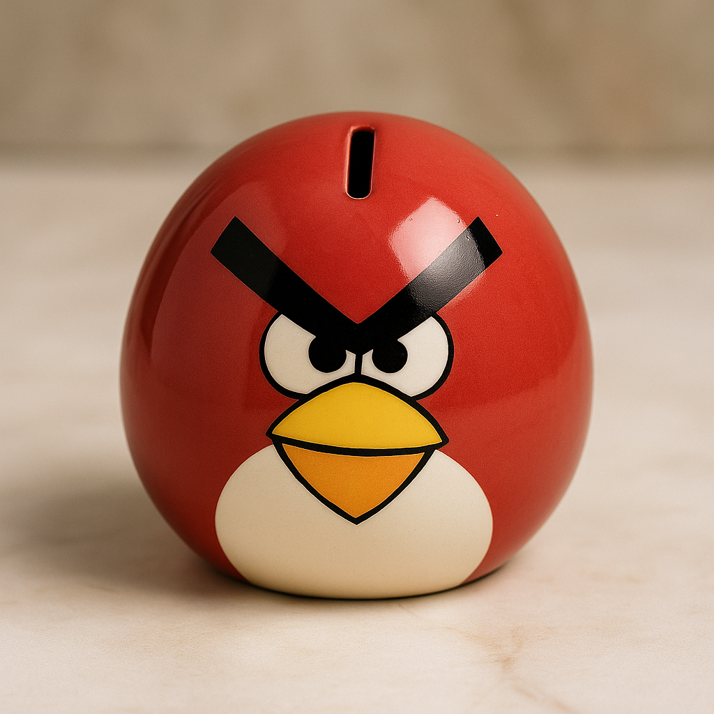Angry Bird Ceramic Piggy Bank – Teach Kids to Save with Fun!