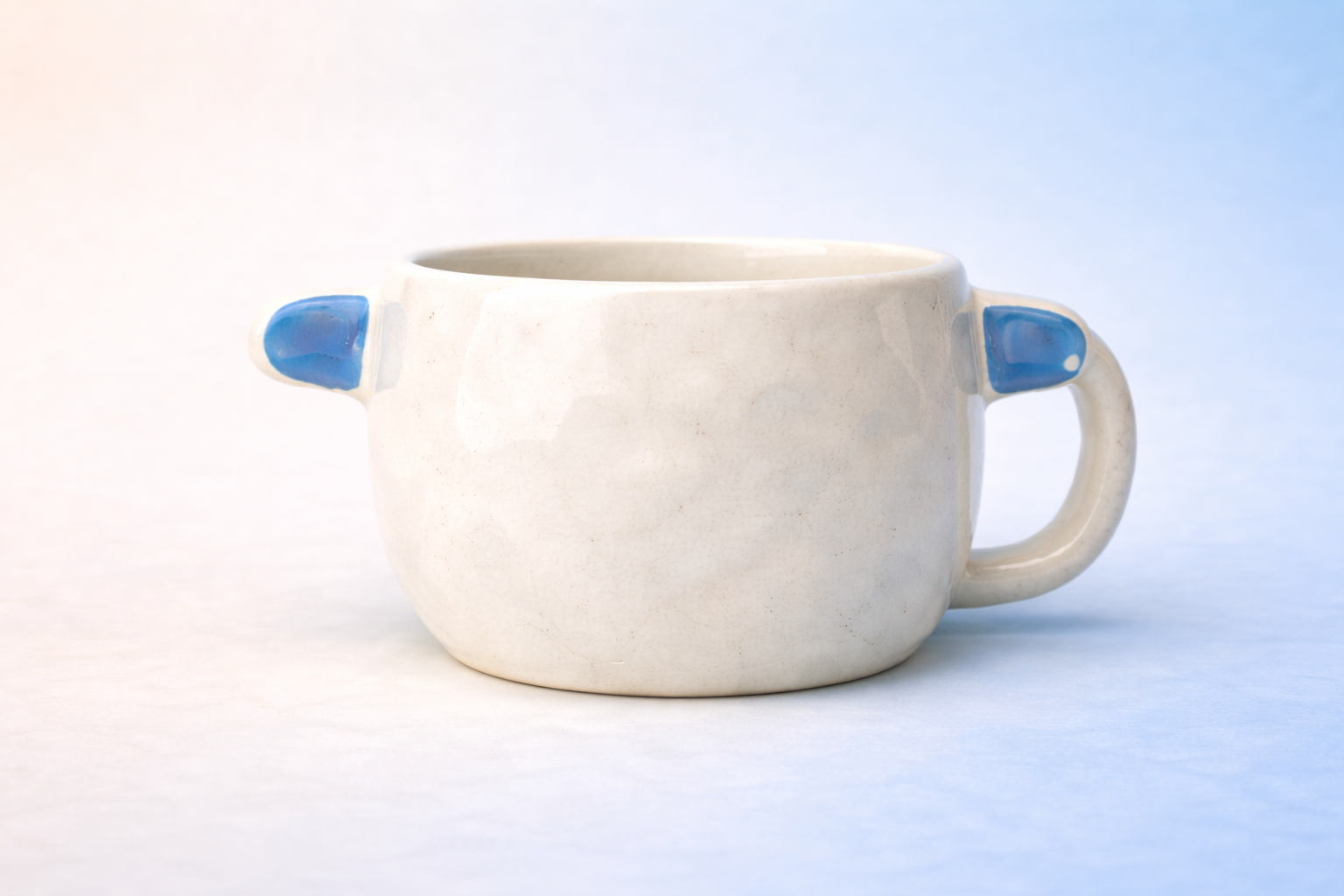 Blue Panda Mug (Droopy Eyes Edition) | Cute Handcrafted Ceramic Mug for Chai & Coffee by GupShupCups
