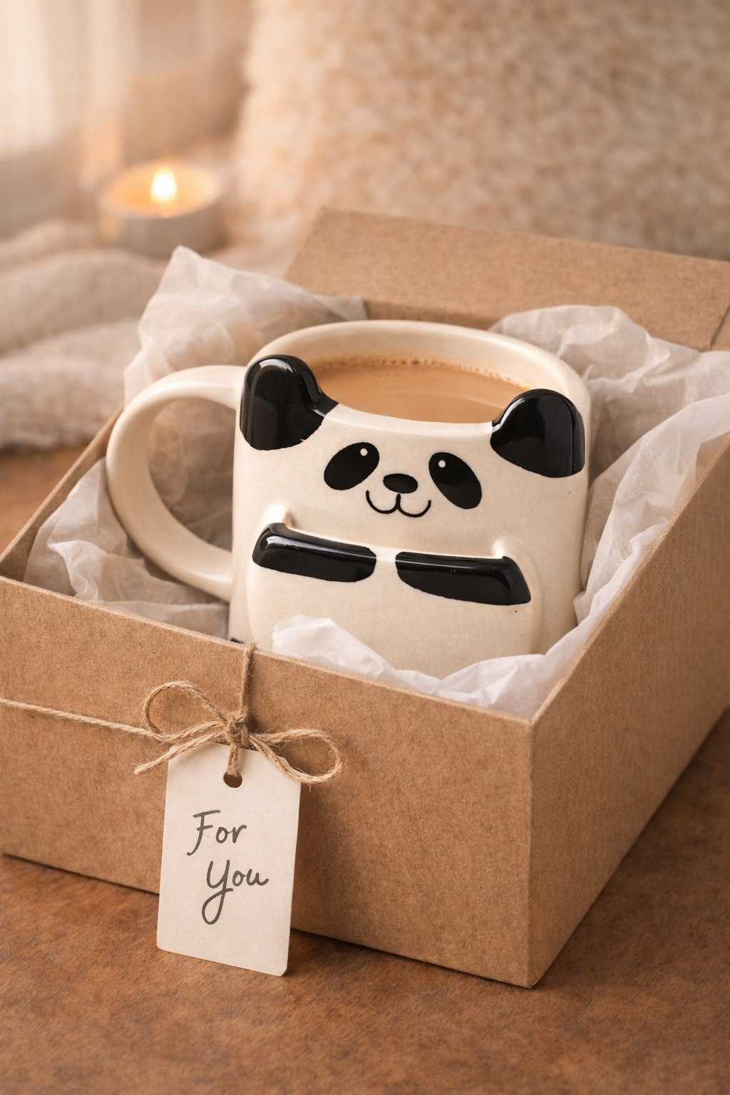 Panda Hug Mug | Cute Handcrafted Ceramic Mug for Chai & Coffee by GupShupCups