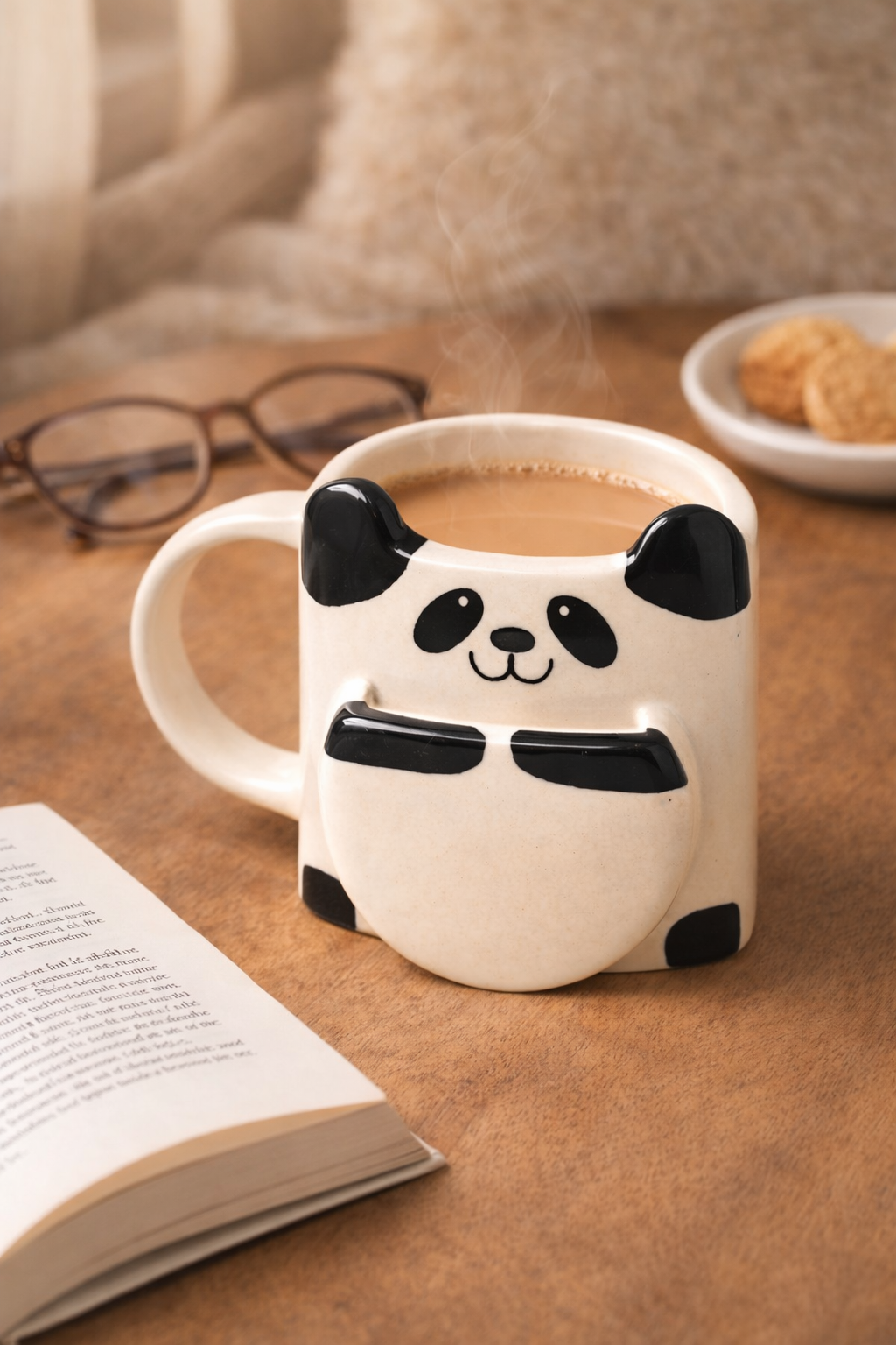 Panda Hug Mug | Cute Handcrafted Ceramic Mug for Chai & Coffee by GupShupCups