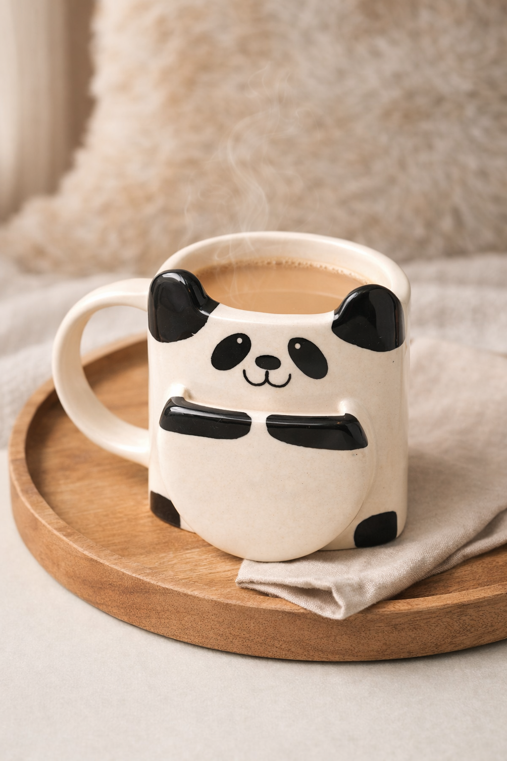 Panda Hug Mug | Cute Handcrafted Ceramic Mug for Chai & Coffee by GupShupCups