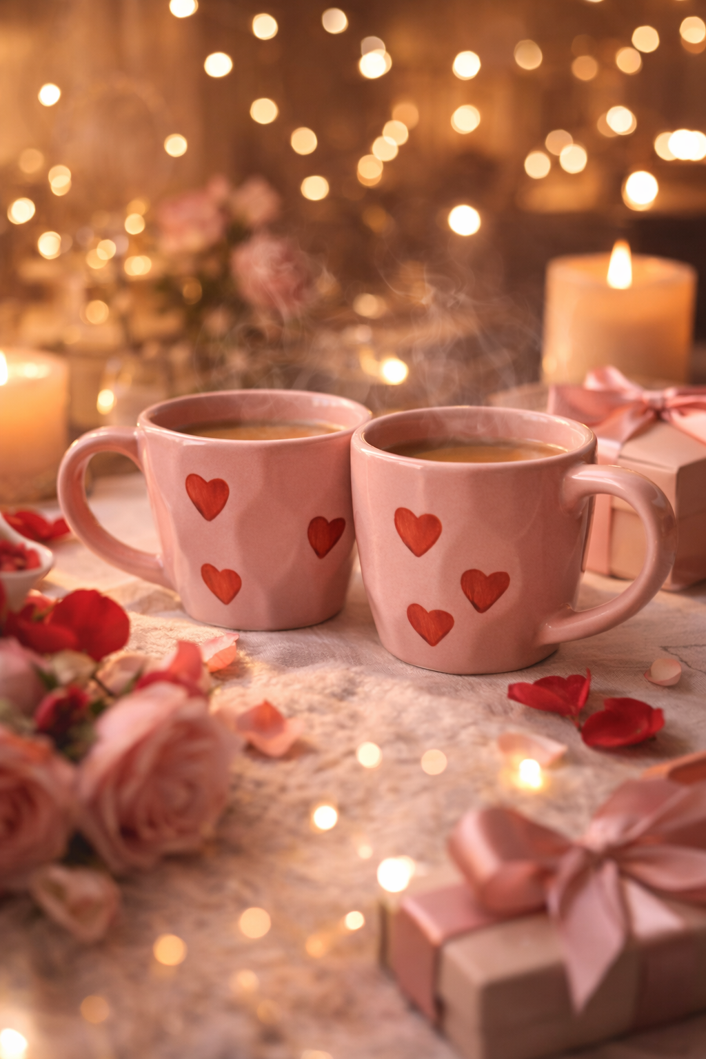 Heart Mug | Handcrafted Blush Ceramic Mug with Heart Design by GupShupCups