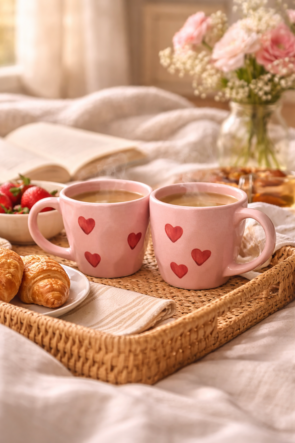 Heart Mug | Handcrafted Blush Ceramic Mug with Heart Design by GupShupCups