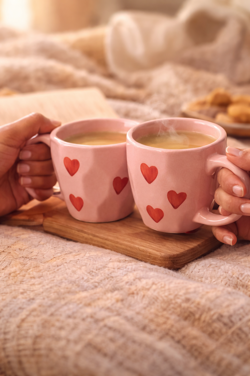 Heart Mug | Handcrafted Blush Ceramic Mug with Heart Design by GupShupCups