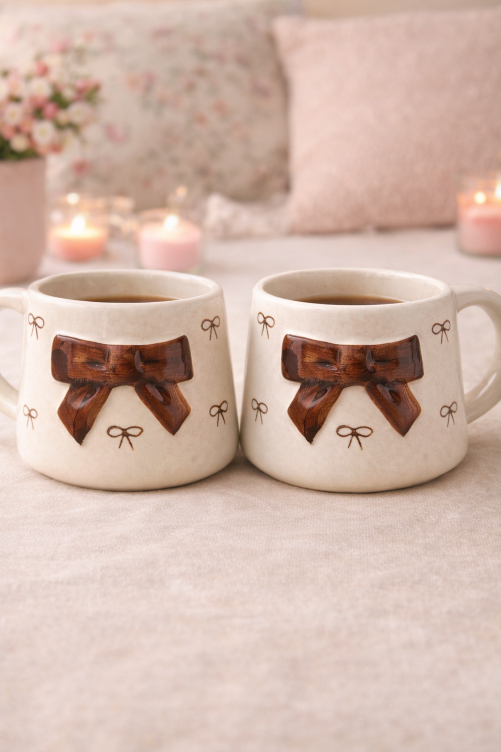 Bow Coffee Mug – Romantic Valentine Gift for Her & Him | Ceramic Mug - GupShupCups
