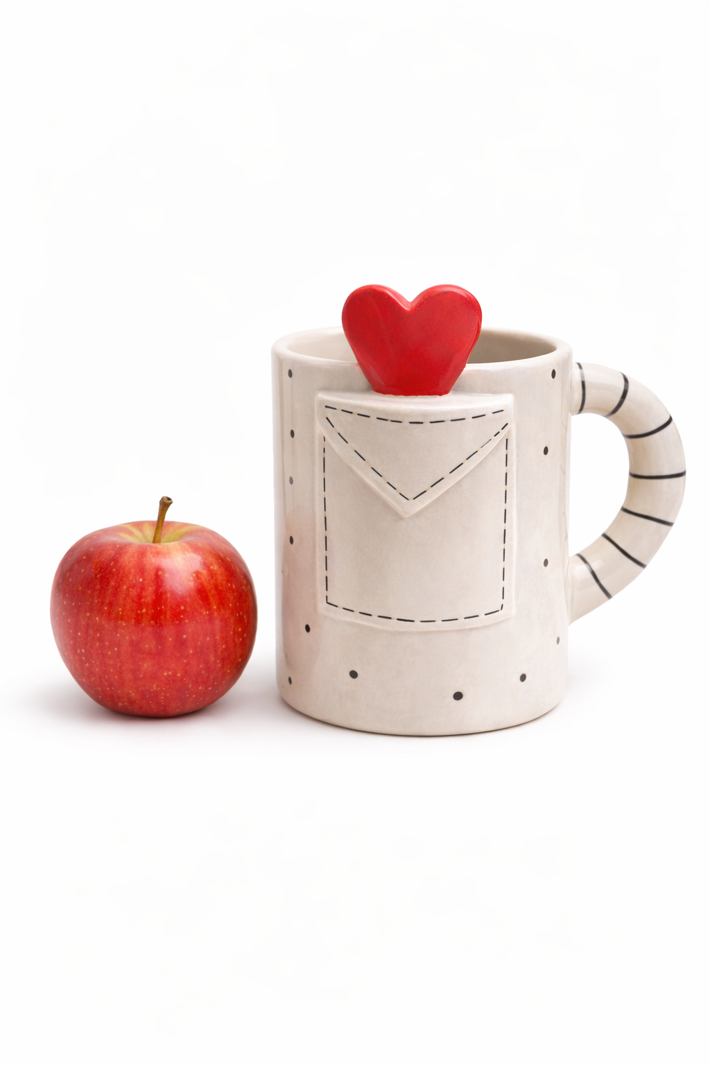 Handcrafted Ceramic Cute Coffee Mug - Love Letter Heart Mug – Romantic Gift for Her & Him