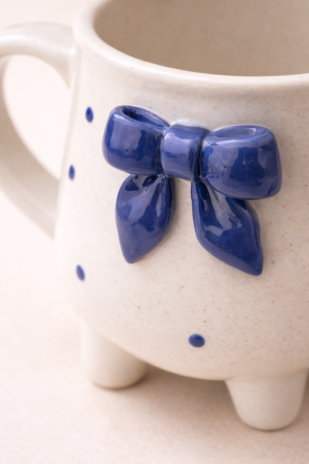 Valentine Couple Bow Hug Mug Set | Handcrafted Ceramic Mugs for Couples by GupShupCups