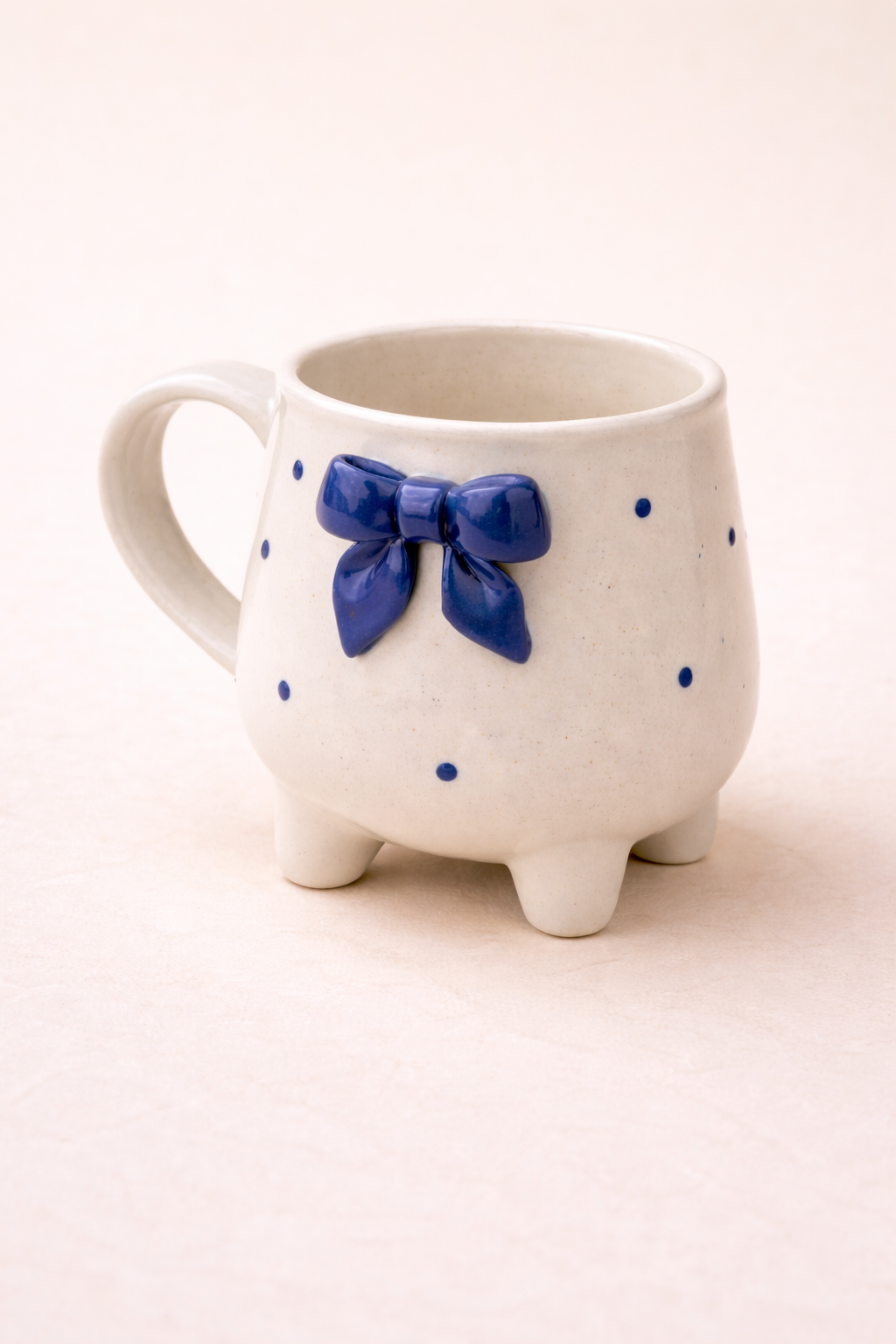 Valentine Couple Bow Hug Mug Set | Handcrafted Ceramic Mugs for Couples by GupShupCups