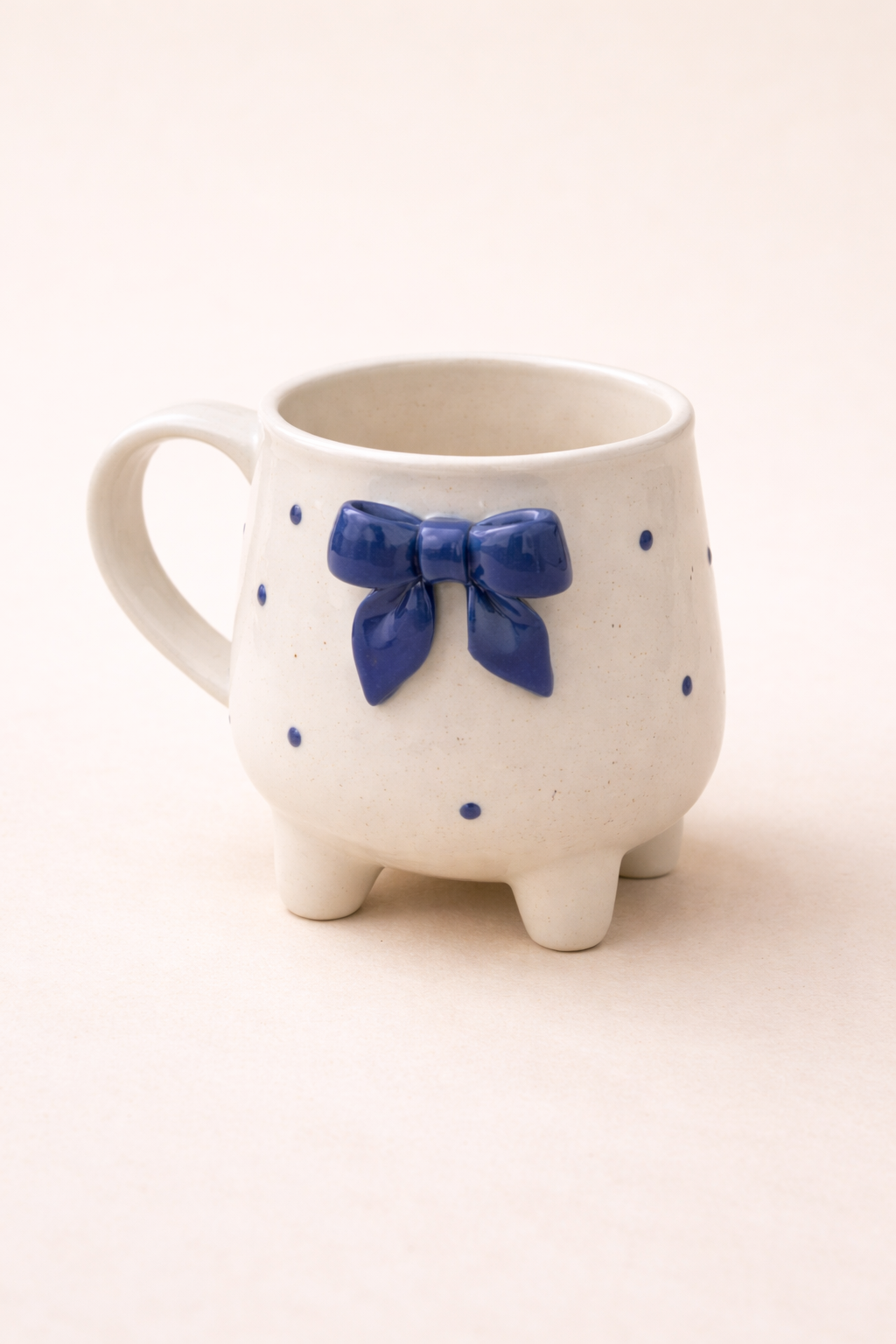 Valentine Couple Bow Hug Mug Set | Handcrafted Ceramic Mugs for Couples by GupShupCups