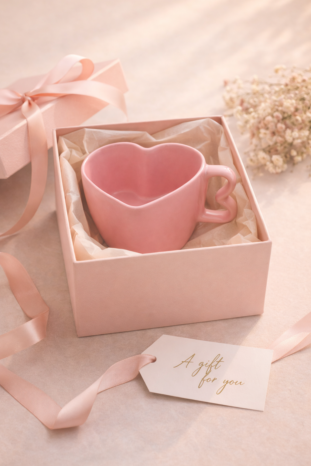 Valentine Blush Heart Mug | Romantic Heart-Shaped Ceramic Mug for Gifting – GupShupCups