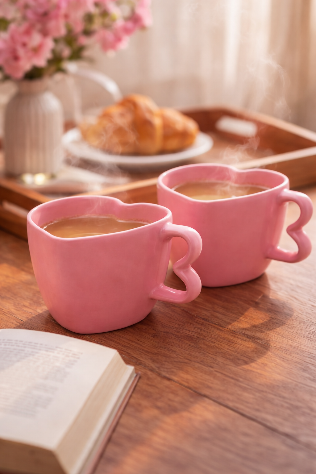 Valentine Blush Heart Mug | Romantic Heart-Shaped Ceramic Mug for Gifting – GupShupCups