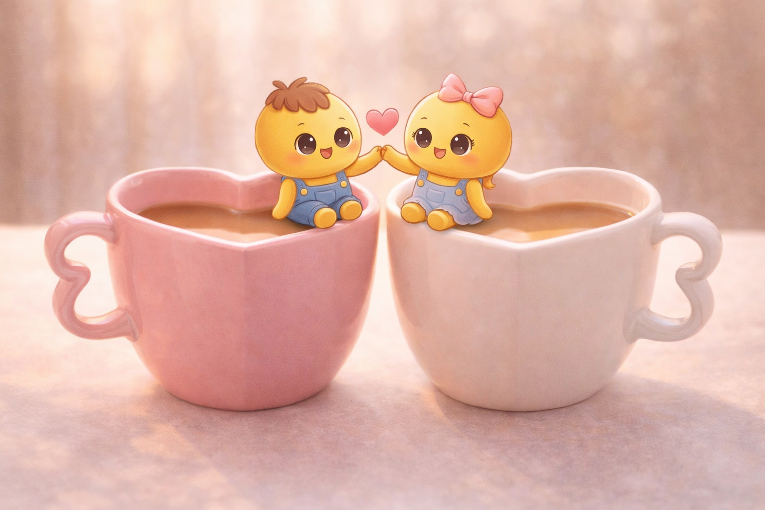 Valentine Blush Heart Mug | Romantic Heart-Shaped Ceramic Mug for Gifting – GupShupCups