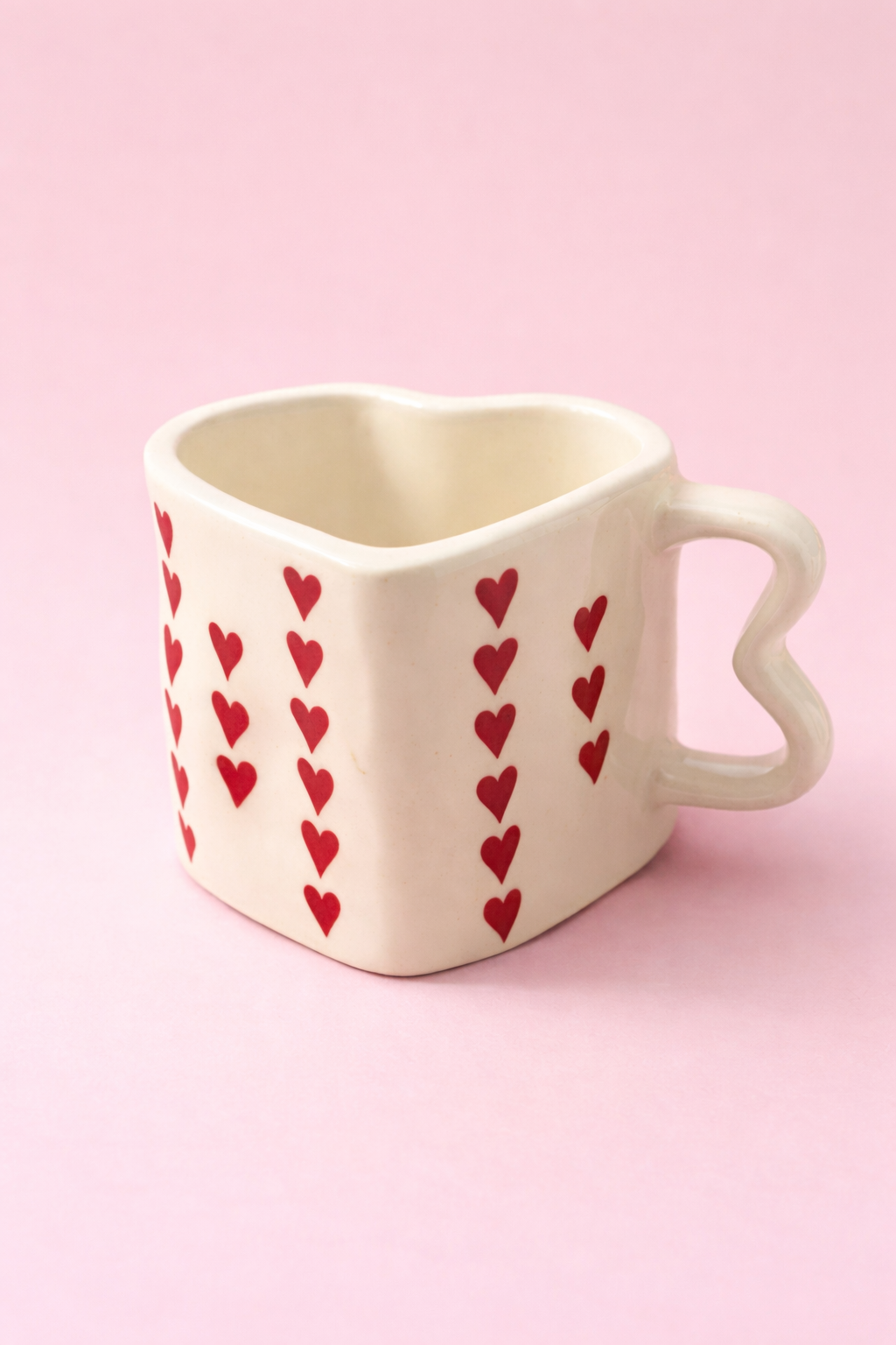 Heart Handle Hug Mug | Handcrafted Ceramic Mug for Chai, Coffee & Cute Gifting by GupShupCups