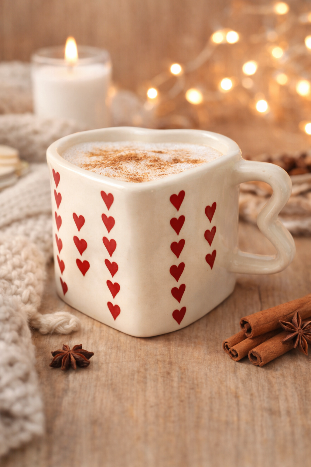 Heart Handle Hug Mug | Handcrafted Ceramic Mug for Chai, Coffee & Cute Gifting by GupShupCups