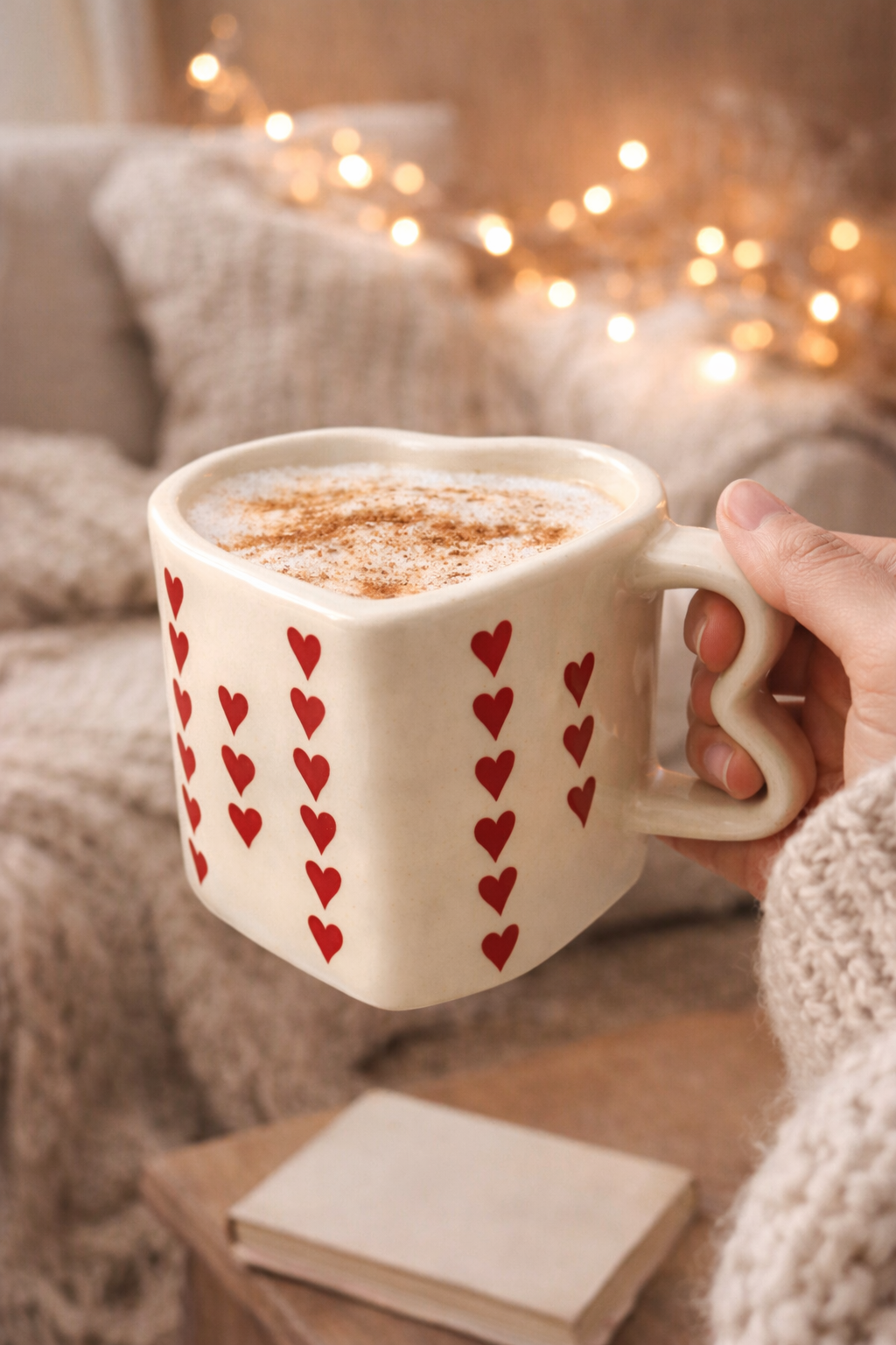 Heart Handle Hug Mug | Handcrafted Ceramic Mug for Chai, Coffee & Cute Gifting by GupShupCups