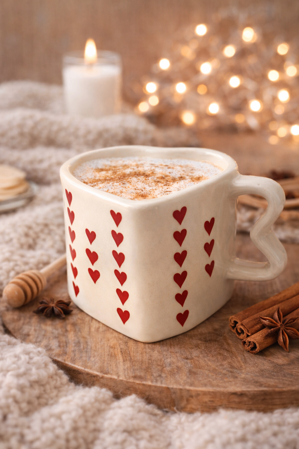 Heart Handle Hug Mug | Handcrafted Ceramic Mug for Chai, Coffee & Cute Gifting by GupShupCups