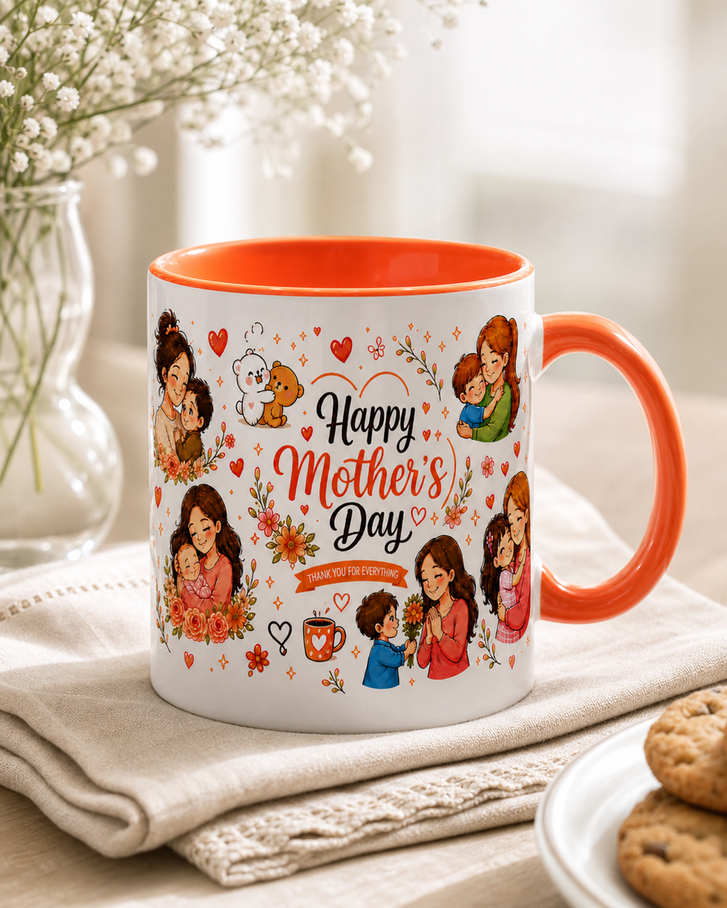 Happy Mother’s Day Mug – Illustrated Ceramic Gift for Mummy