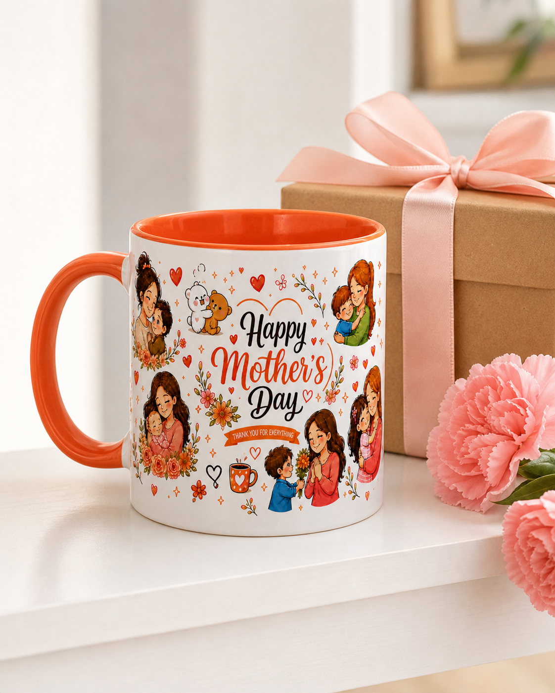 Happy Mother’s Day Mug – Illustrated Ceramic Gift for Mummy