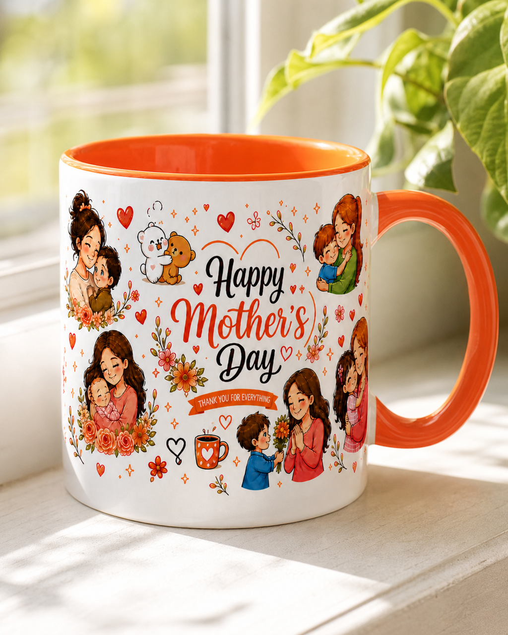 Happy Mother’s Day Mug – Illustrated Ceramic Gift for Mummy