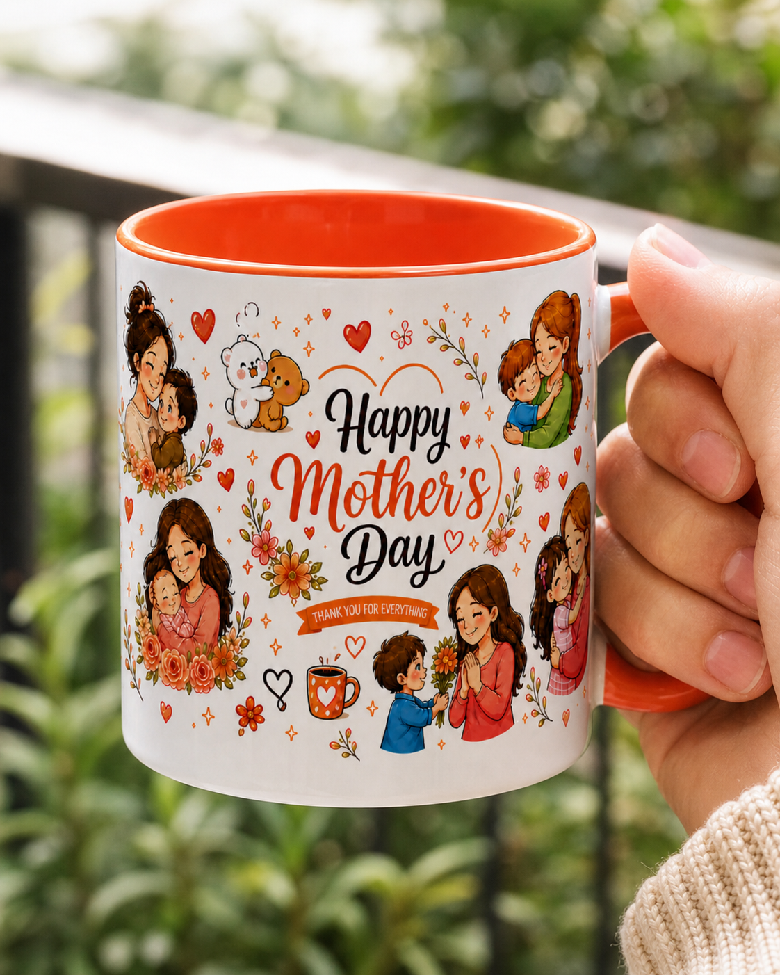 Happy Mother’s Day Mug – Illustrated Ceramic Gift for Mummy
