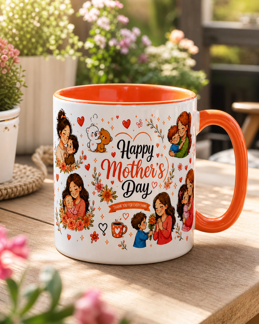 Happy Mother’s Day Mug – Illustrated Ceramic Gift for Mummy