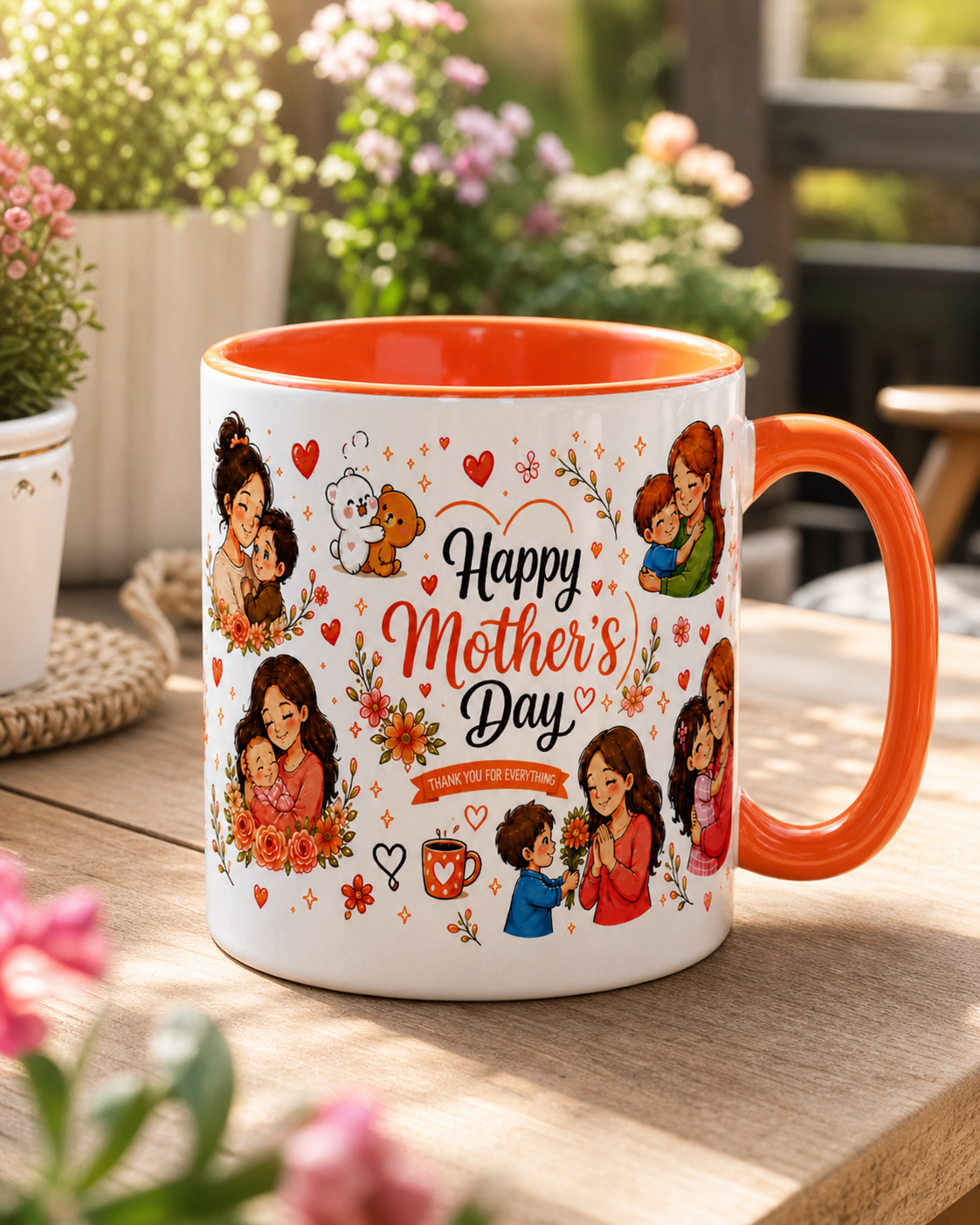 Happy Mother’s Day Mug – Illustrated Ceramic Gift for Mummy