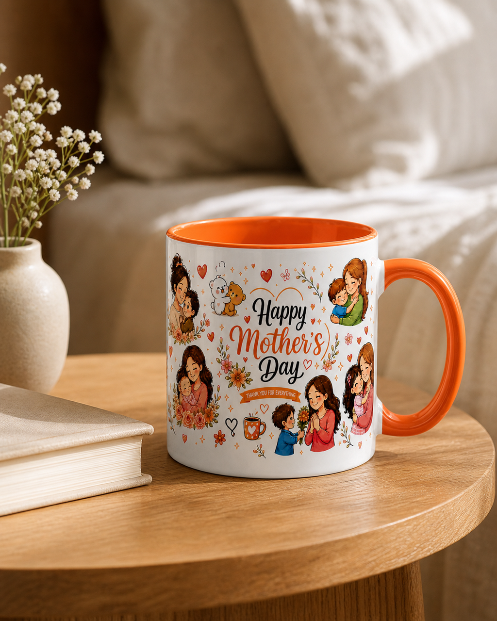 Happy Mother’s Day Mug – Illustrated Ceramic Gift for Mummy