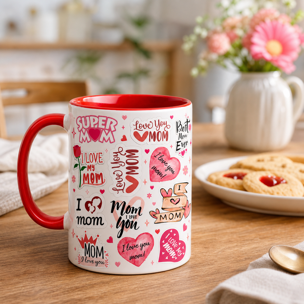 I Love Mom Mug – Best Mom Ever Ceramic Gift Mug
