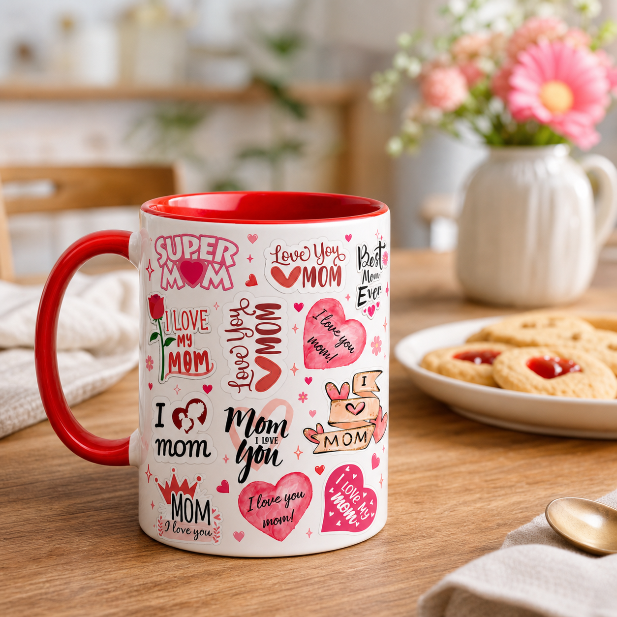 I Love Mom Mug – Best Mom Ever Ceramic Gift Mug