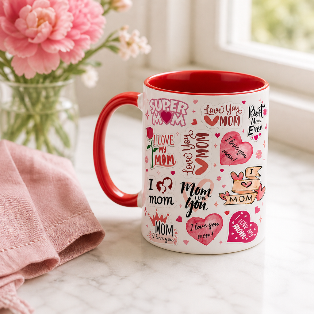 I Love Mom Mug – Best Mom Ever Ceramic Gift Mug