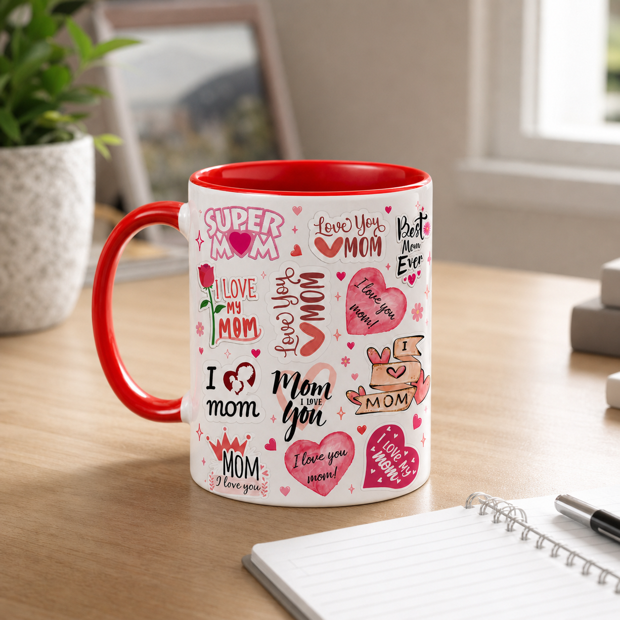 I Love Mom Mug – Best Mom Ever Ceramic Gift Mug