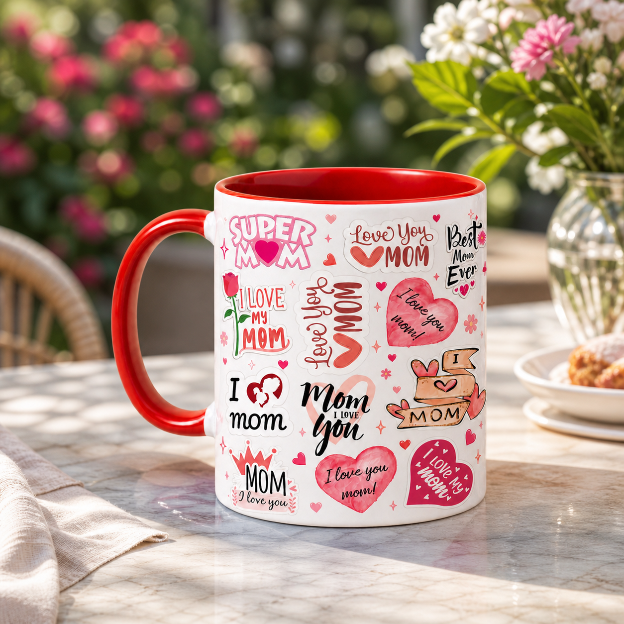 I Love Mom Mug – Best Mom Ever Ceramic Gift Mug