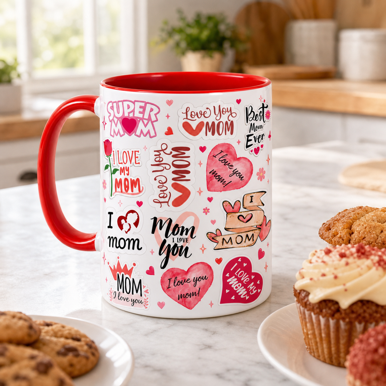I Love Mom Mug – Best Mom Ever Ceramic Gift Mug