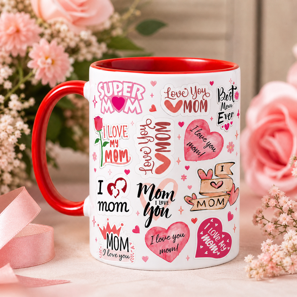 I Love Mom Mug – Best Mom Ever Ceramic Gift Mug