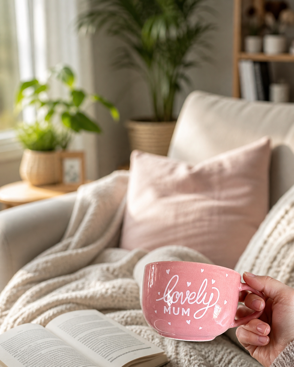 Lovely Mum Mug – Pink Ceramic Gift Mug for Mummy
