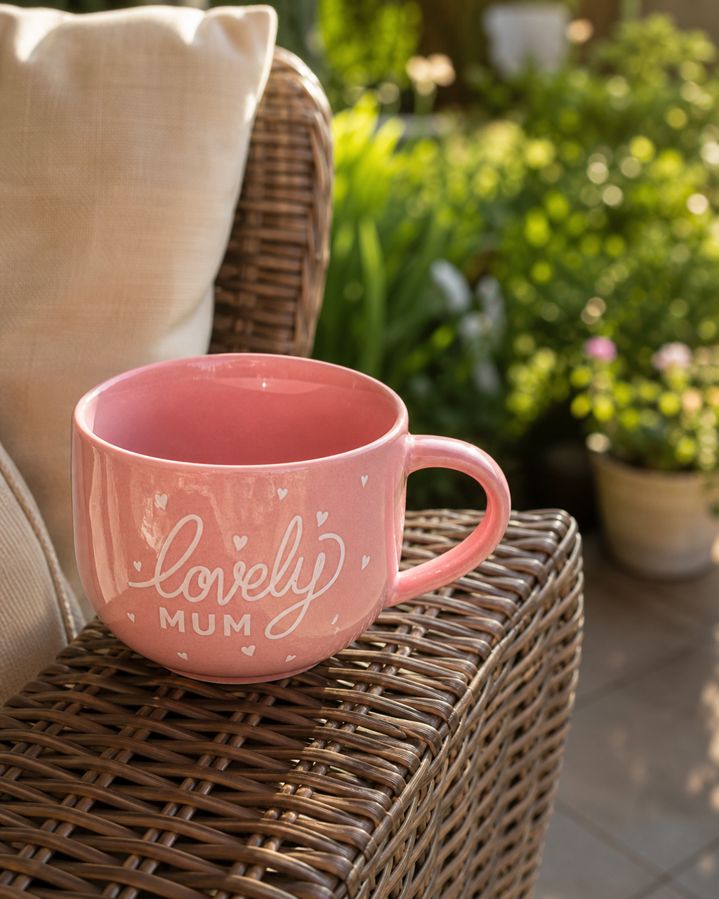 Lovely Mum Mug – Pink Ceramic Gift Mug for Mummy