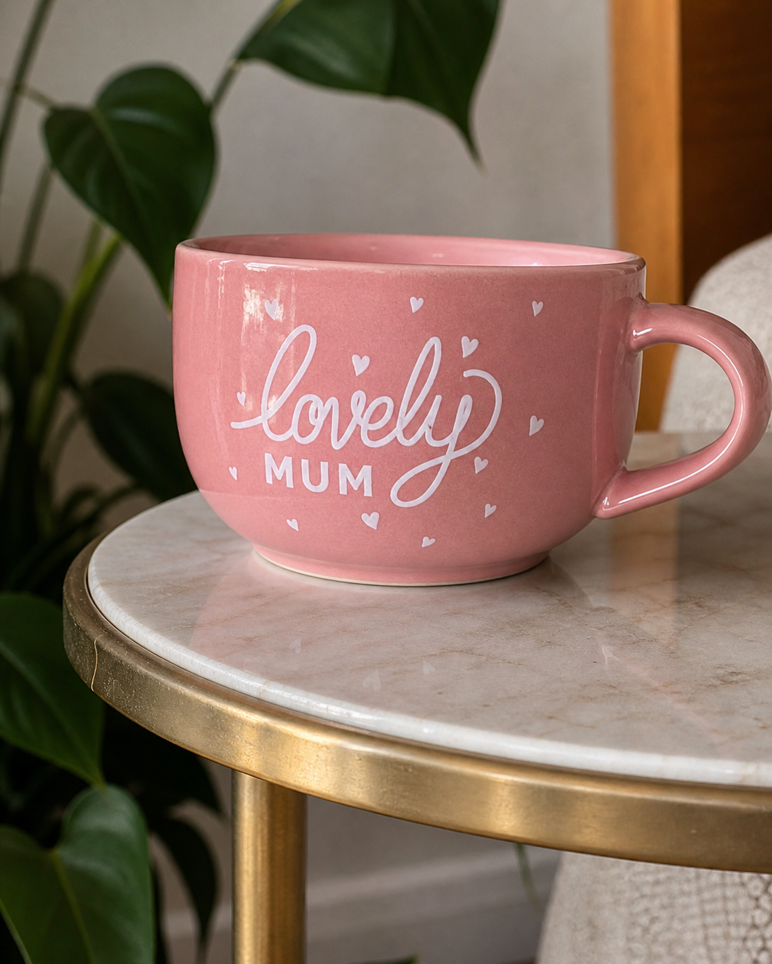 Lovely Mum Mug – Pink Ceramic Gift Mug for Mummy
