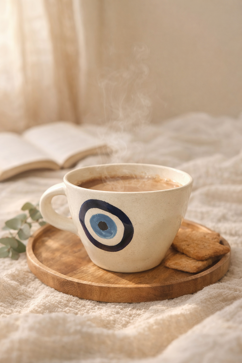 Nazar Chai Mug | Handcrafted Ceramic Mug with Nazar Design by GupShupCups