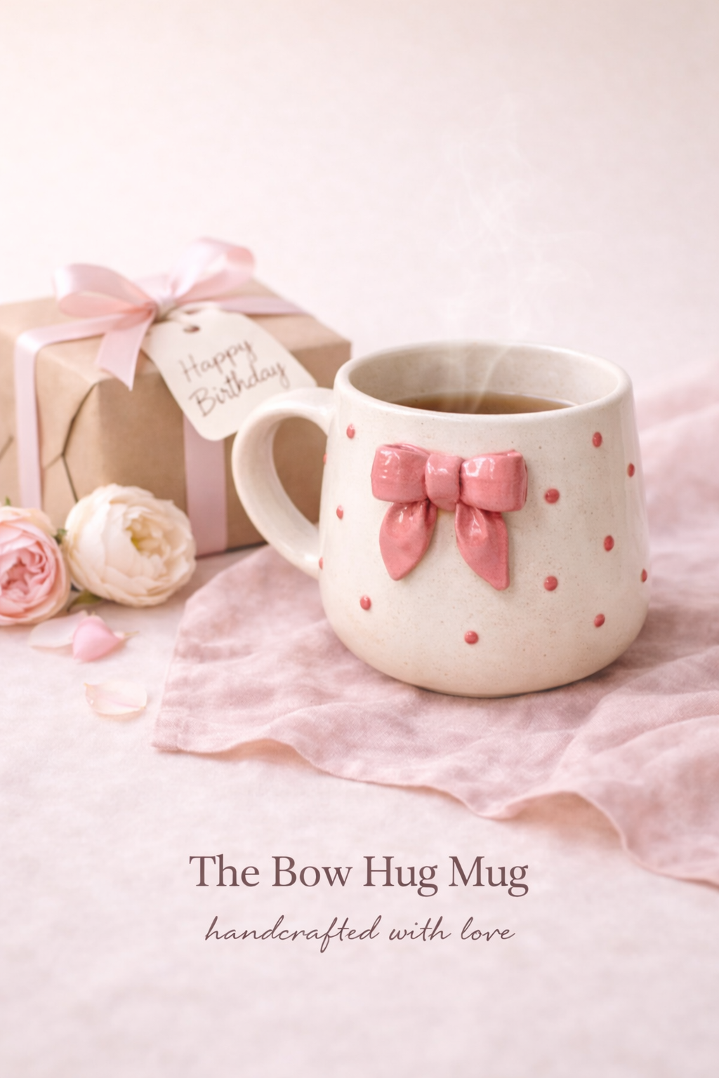 The Bow Hug Mug – Cute Ceramic Gift Mug for Her