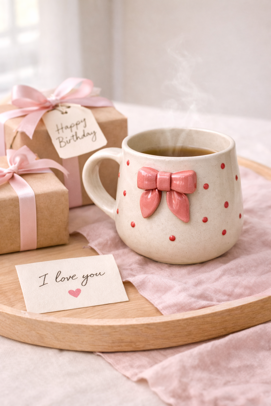The Bow Hug Mug – Cute Ceramic Gift Mug for Her