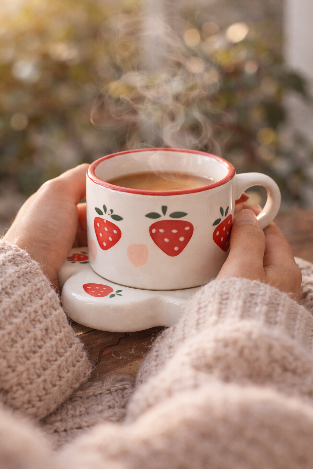 Strawberry Mug & Coaster Set | Cute Valentine Gift – GupShupCups
