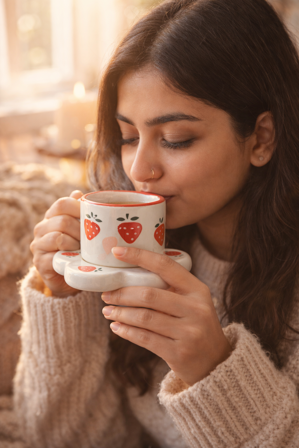 Strawberry Mug & Coaster Set | Cute Valentine Gift – GupShupCups