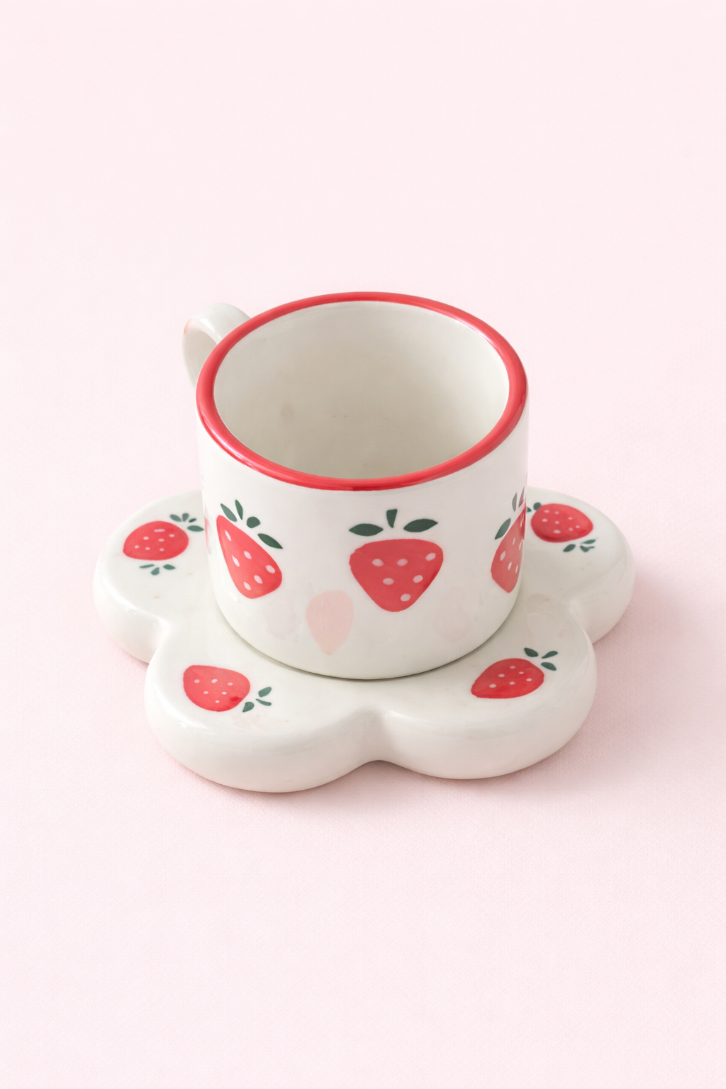 Strawberry Mug & Coaster Set | Cute Valentine Gift – GupShupCups
