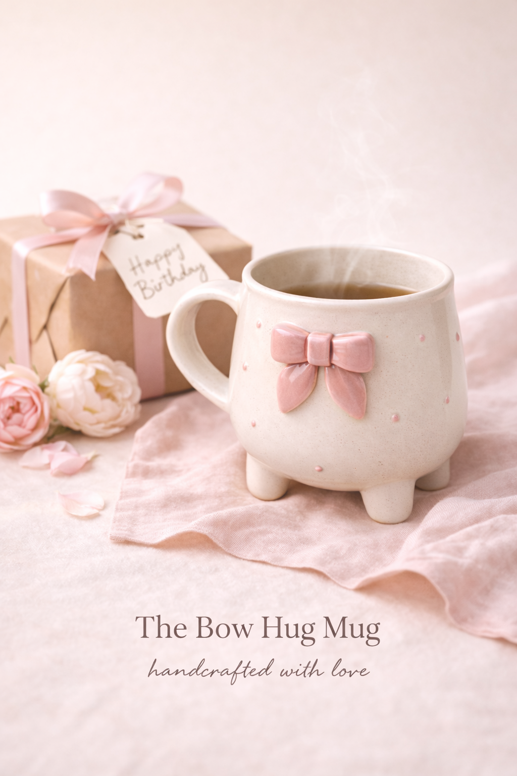 Pink Bow Mug – Cute Ceramic Gift Mug for Her