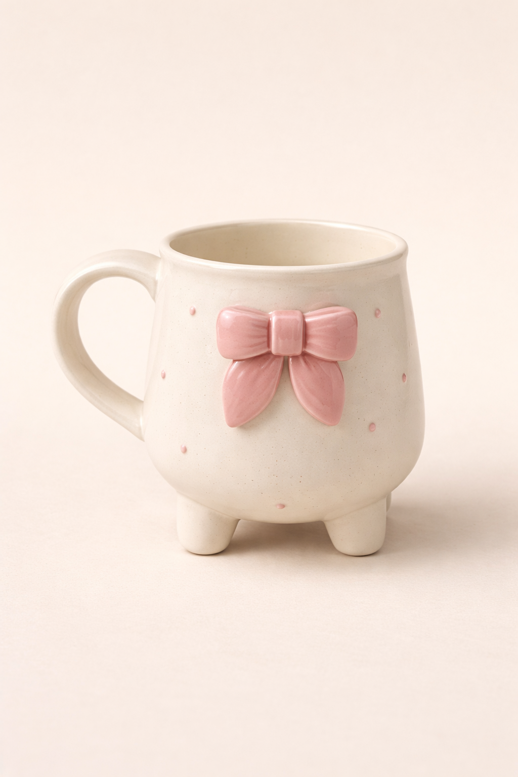 Valentine Couple Bow Hug Mug Set | Handcrafted Ceramic Mugs for Couples by GupShupCups