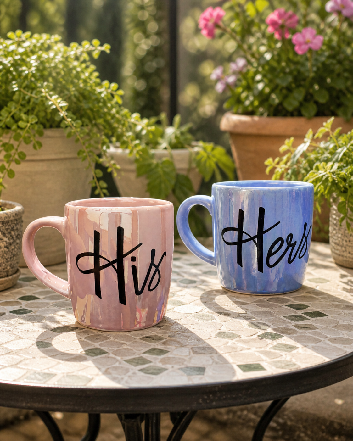 His & Hers Couple Mug Set – Ceramic Mug Set of 2