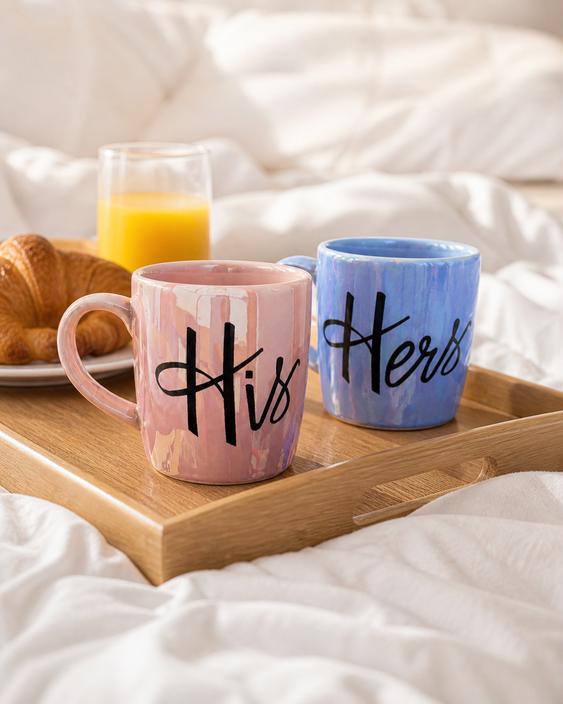 His & Hers Couple Mug Set – Ceramic Mug Set of 2