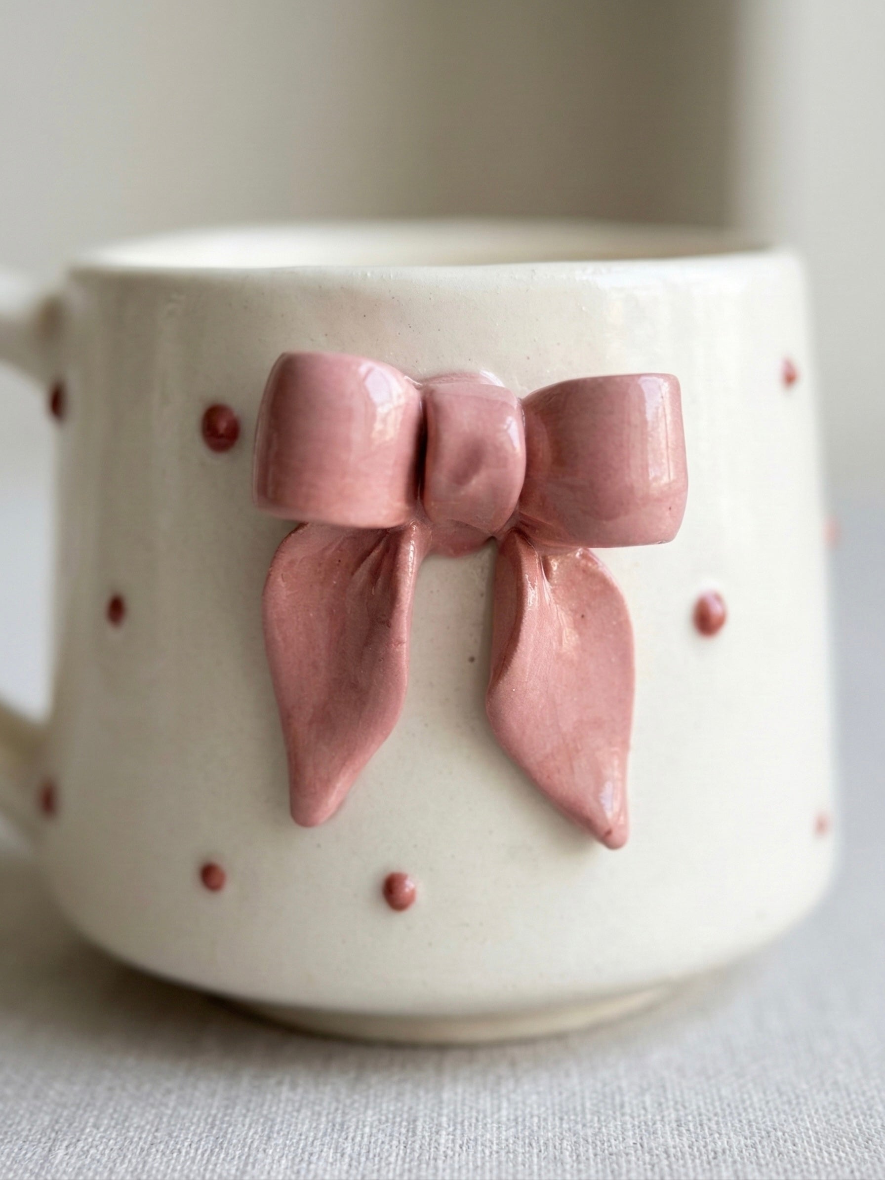 Pink Bow Mug – Cute Ceramic Tea & Coffee Mug for Gifting