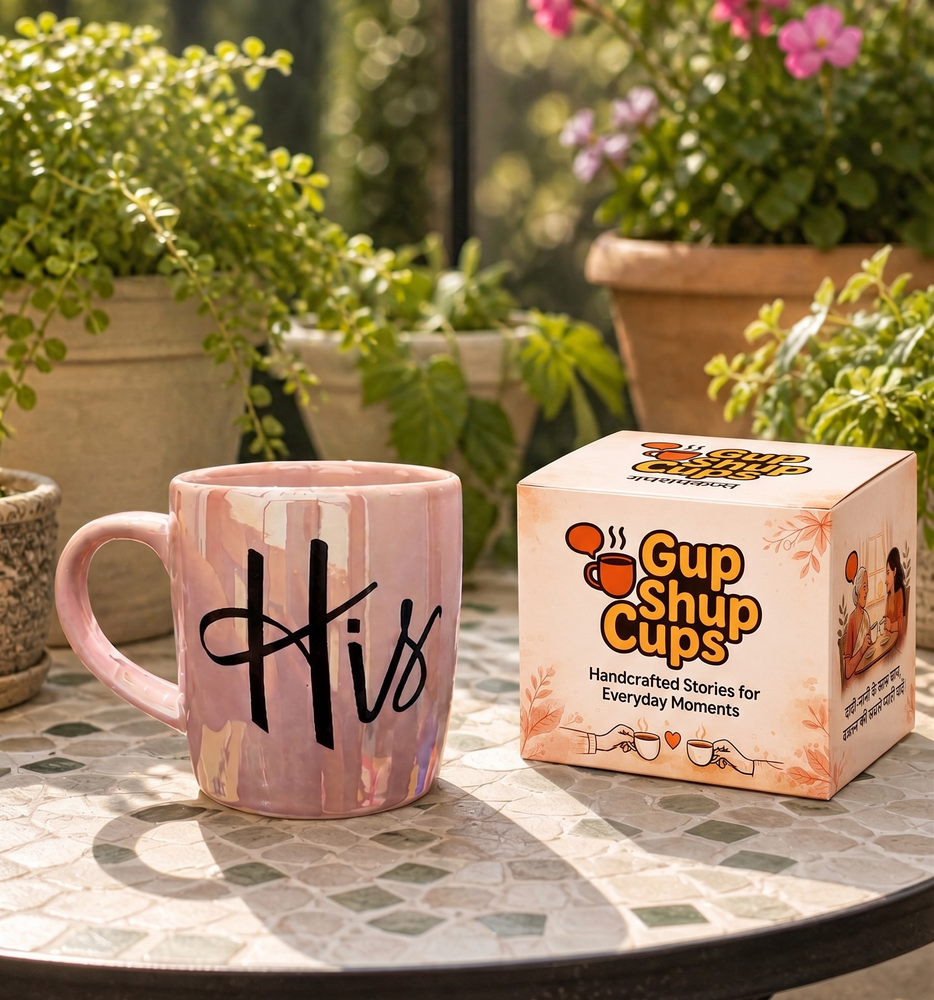 His & Hers Couple Mug Set – Ceramic Mug Set of 2