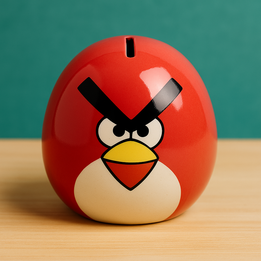 Angry Bird Ceramic Piggy Bank – Teach Kids to Save with Fun!